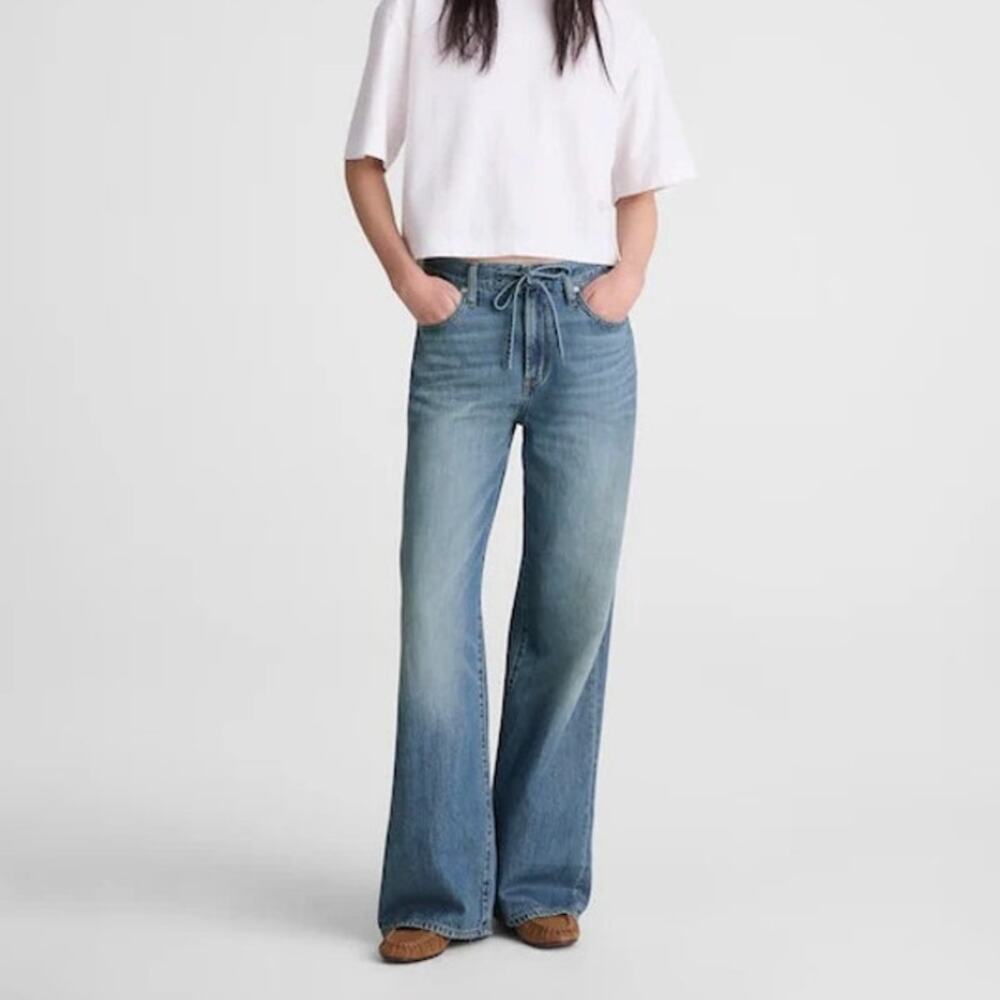 Madewell The Ultimate Wide Leg Jean Airy Denim Pickett Wash Size 33 NWT